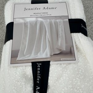 Jennifer Adams Boucle Throw, Ivory Color, Size: 60” x 70”- NWT